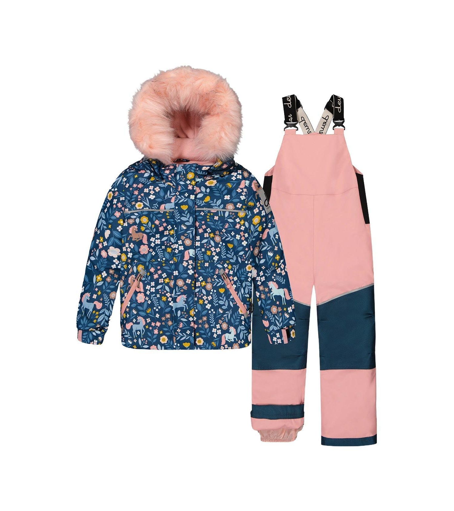 Little Girls (6-8) Two Piece Discover Snowsuit Print