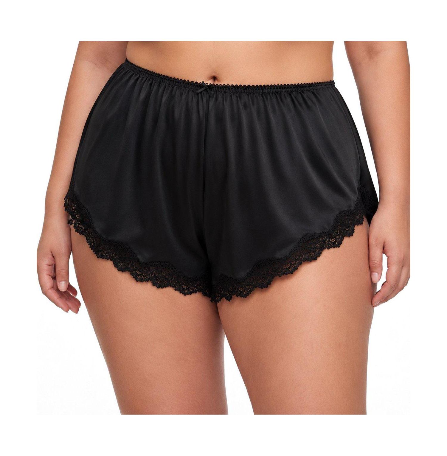 Women's Plus Size Cheeky Lace Trim Short