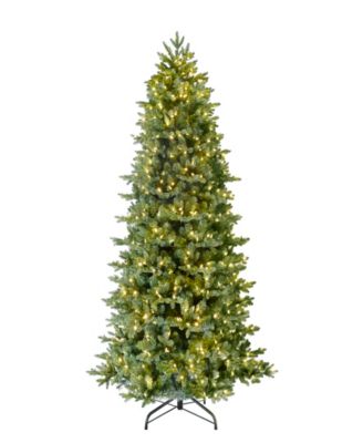 6.5" Pre-Lit Artificial Slim Noble Fir Tree