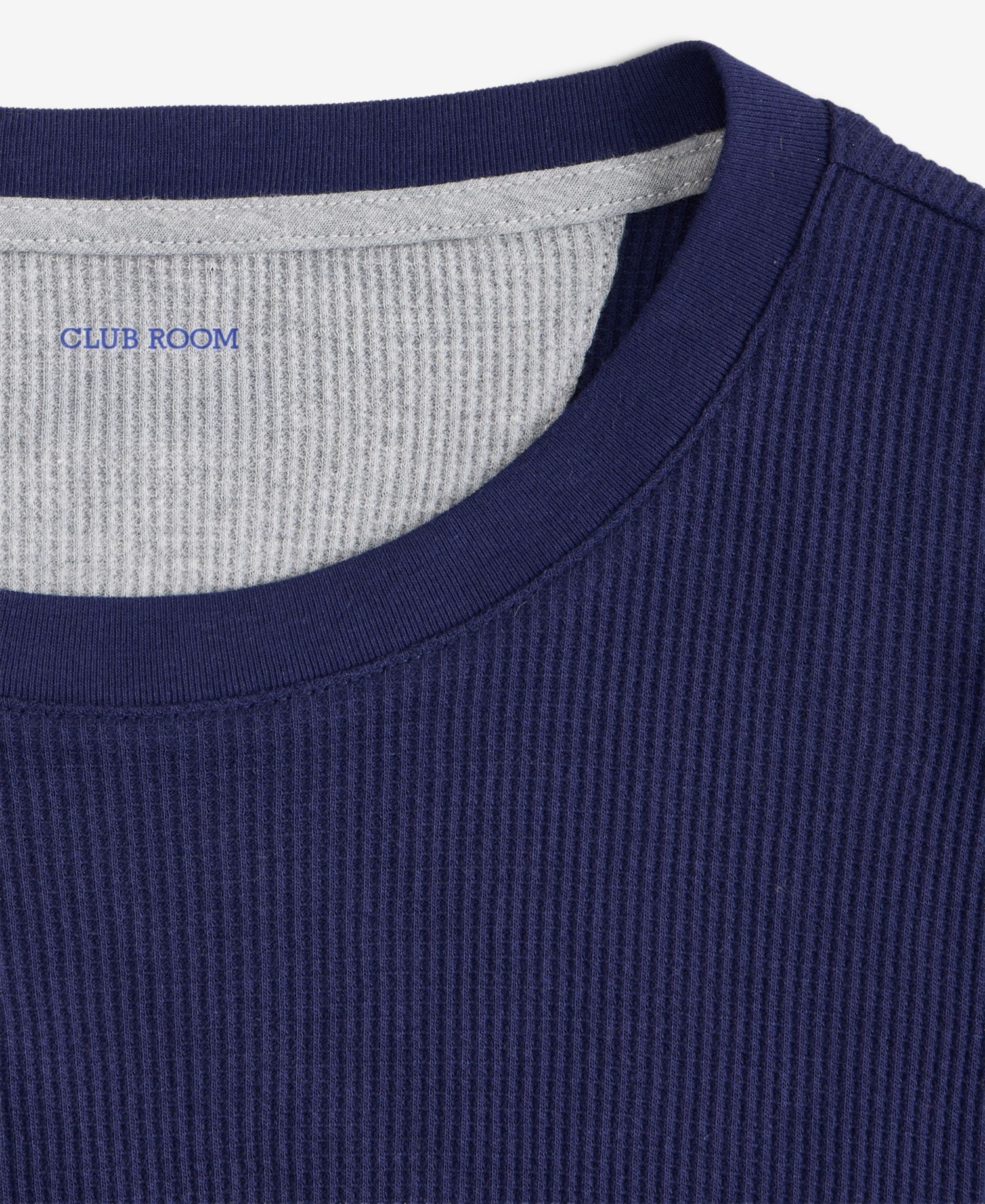Men's Thermal Long-Sleeve Ribbed Crewneck Sweater