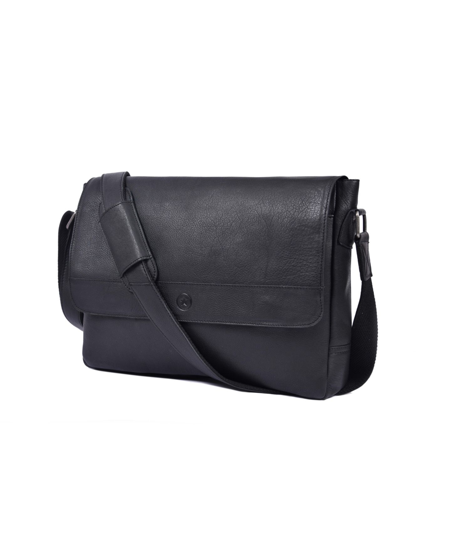 Сумка Aaron Leather Goods Vintage Black Genuine Leather Messenger Bag Laptop Briefcase Satchel Crossbody Shoulder Bag for Men Women - Office, Travel & Everyday Use — фото 2