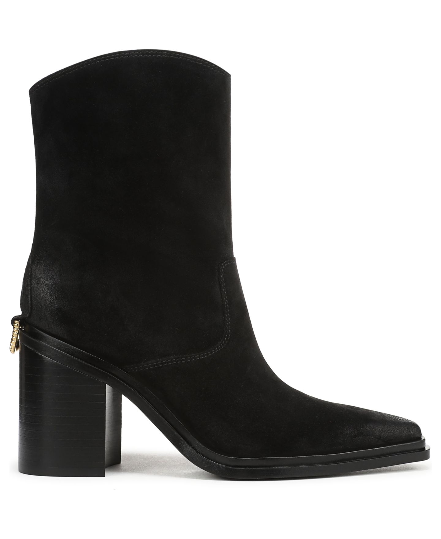 Женские ботинки Franco Sarto Laken Pull-On Booties, цвет: Чёрный замшевый — фото 2