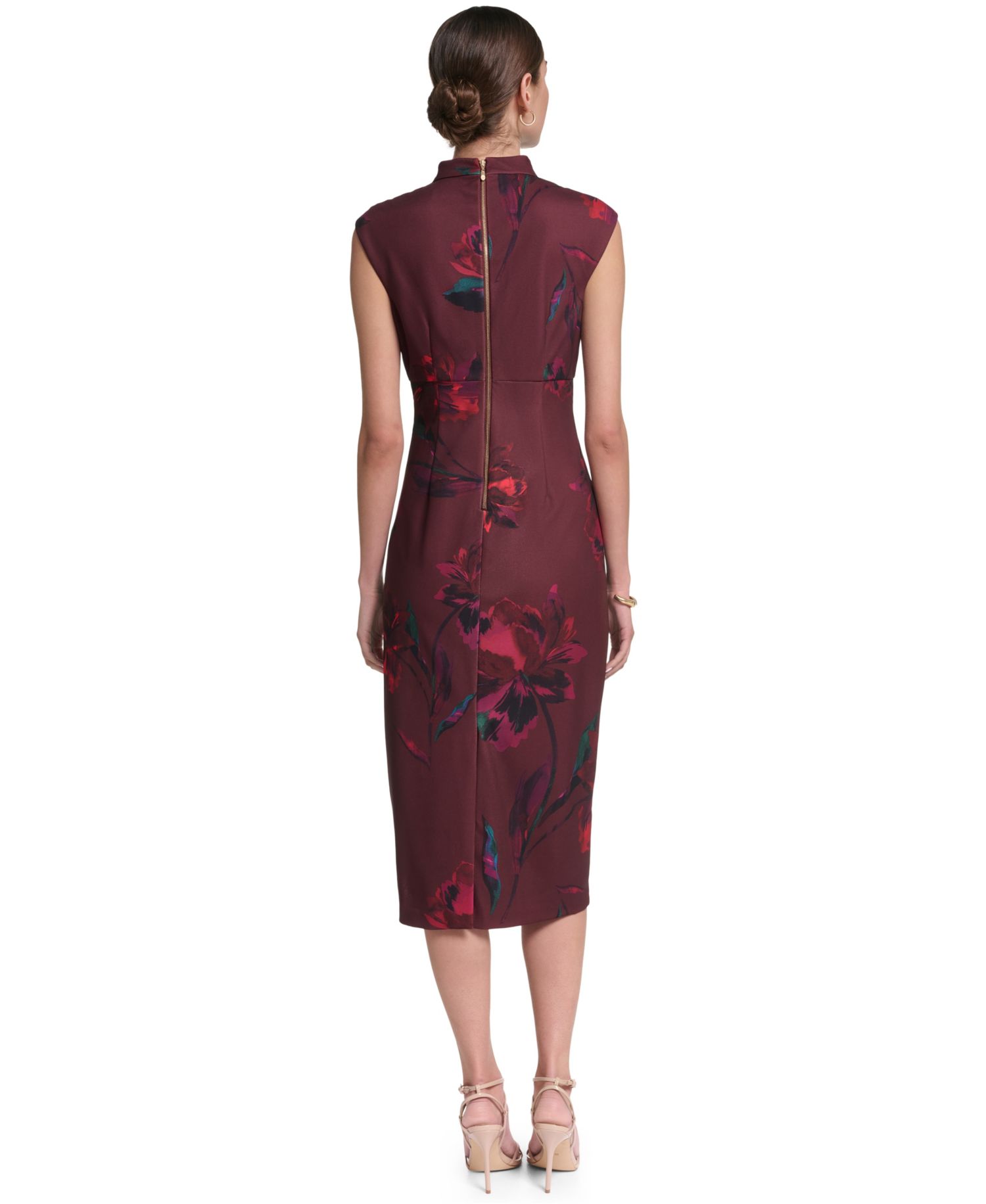 Women's Mock Neck Scuba Dress