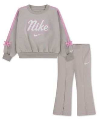 Baby Girls' Juxta-Girl Bow Stripe Sweatshirt and Pants, 2-Piece Set