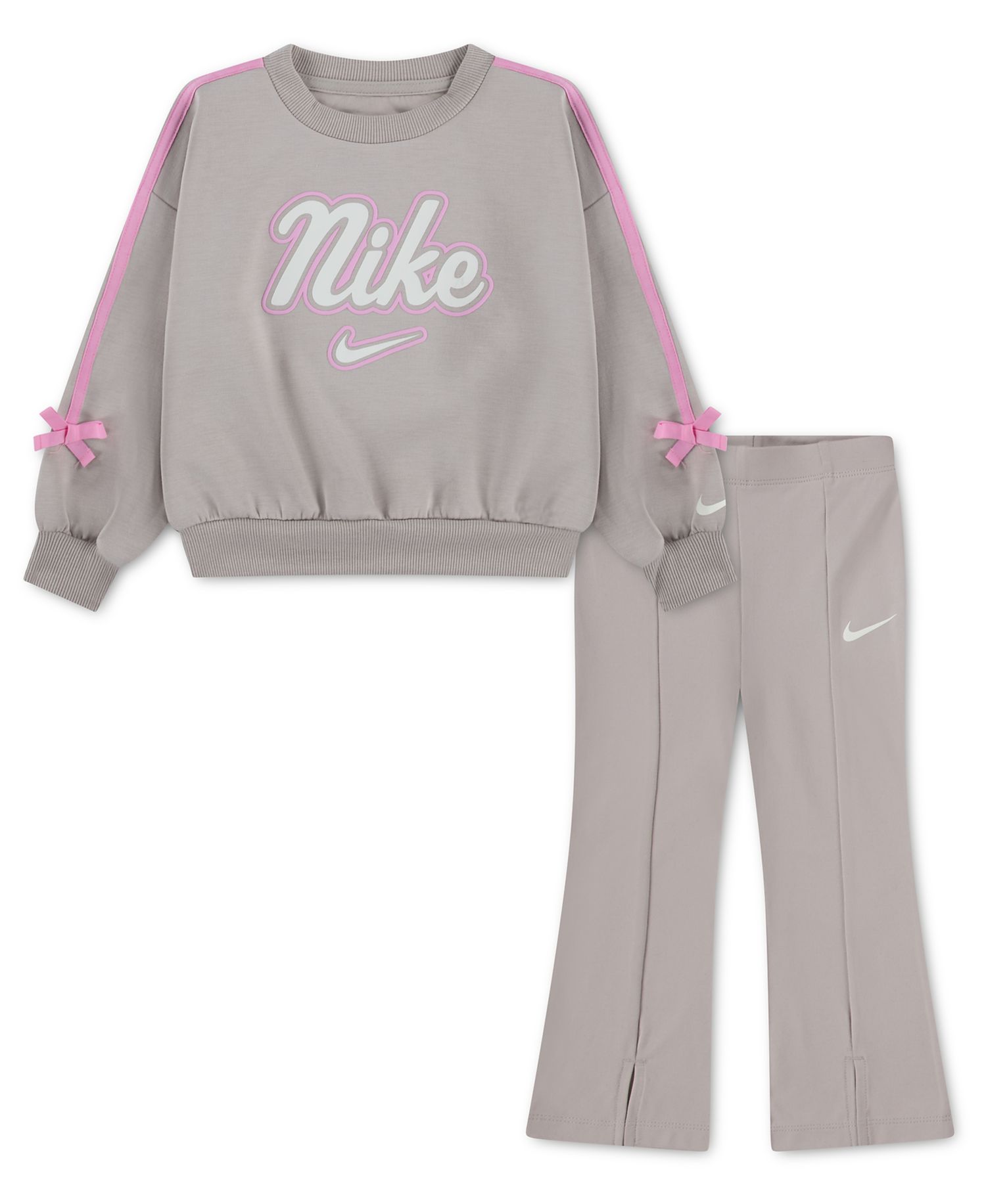Baby Girls' Juxta-Girl Bow Stripe Sweatshirt and Pants, 2-Piece Set