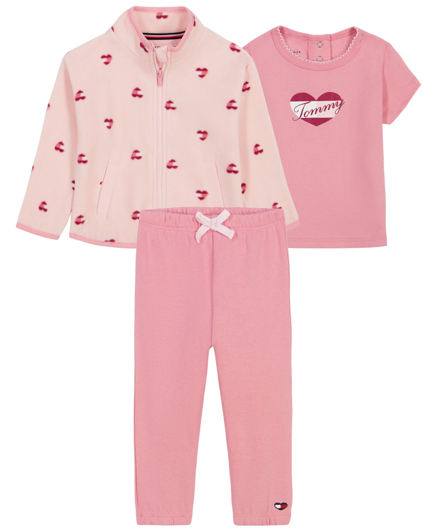 Baby Girls' Long-Sleeve Jacket, T-Shirt and Pants, 3-Piece Set