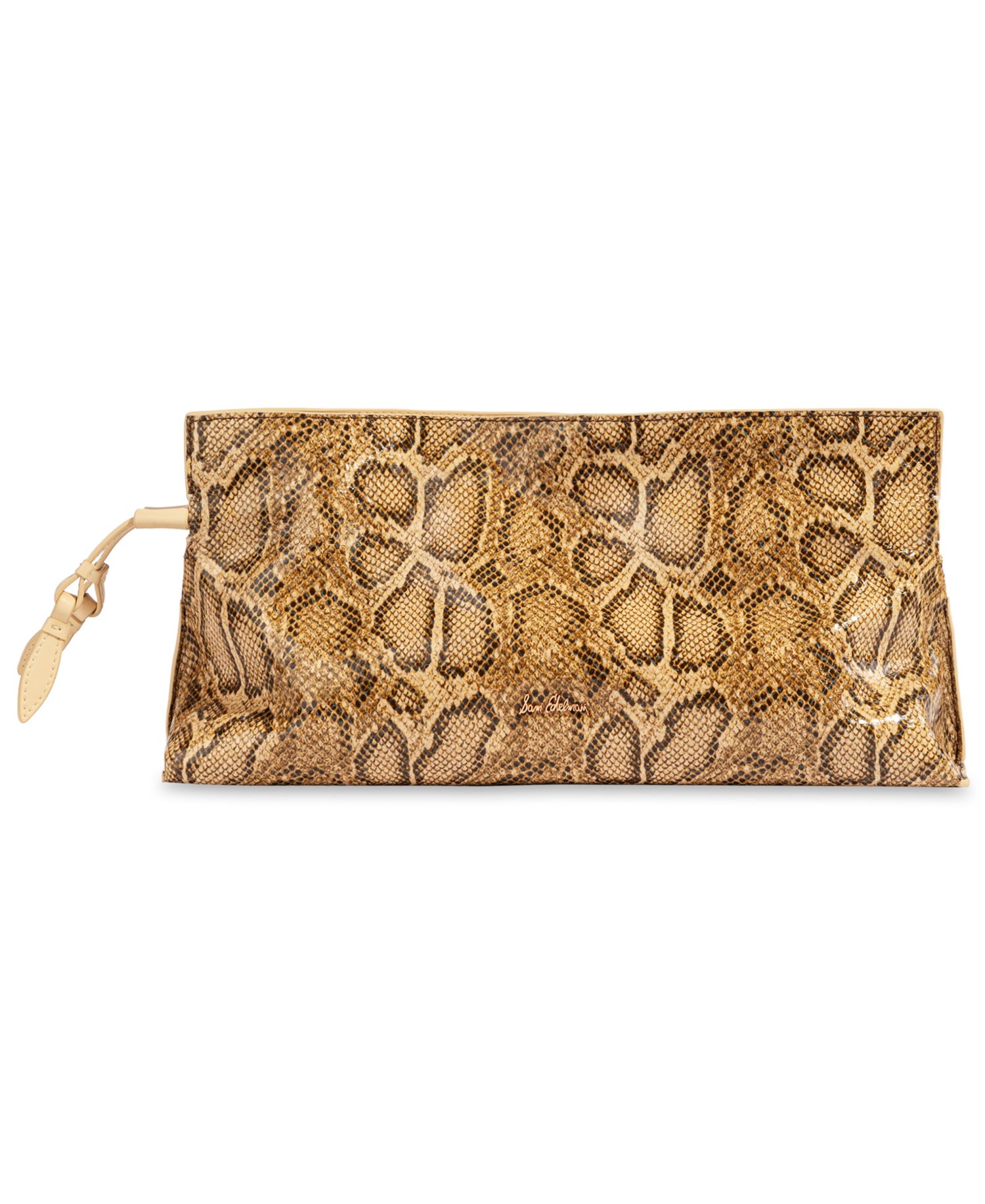 Poppy Oversized Medium Leather Clutch Handbag