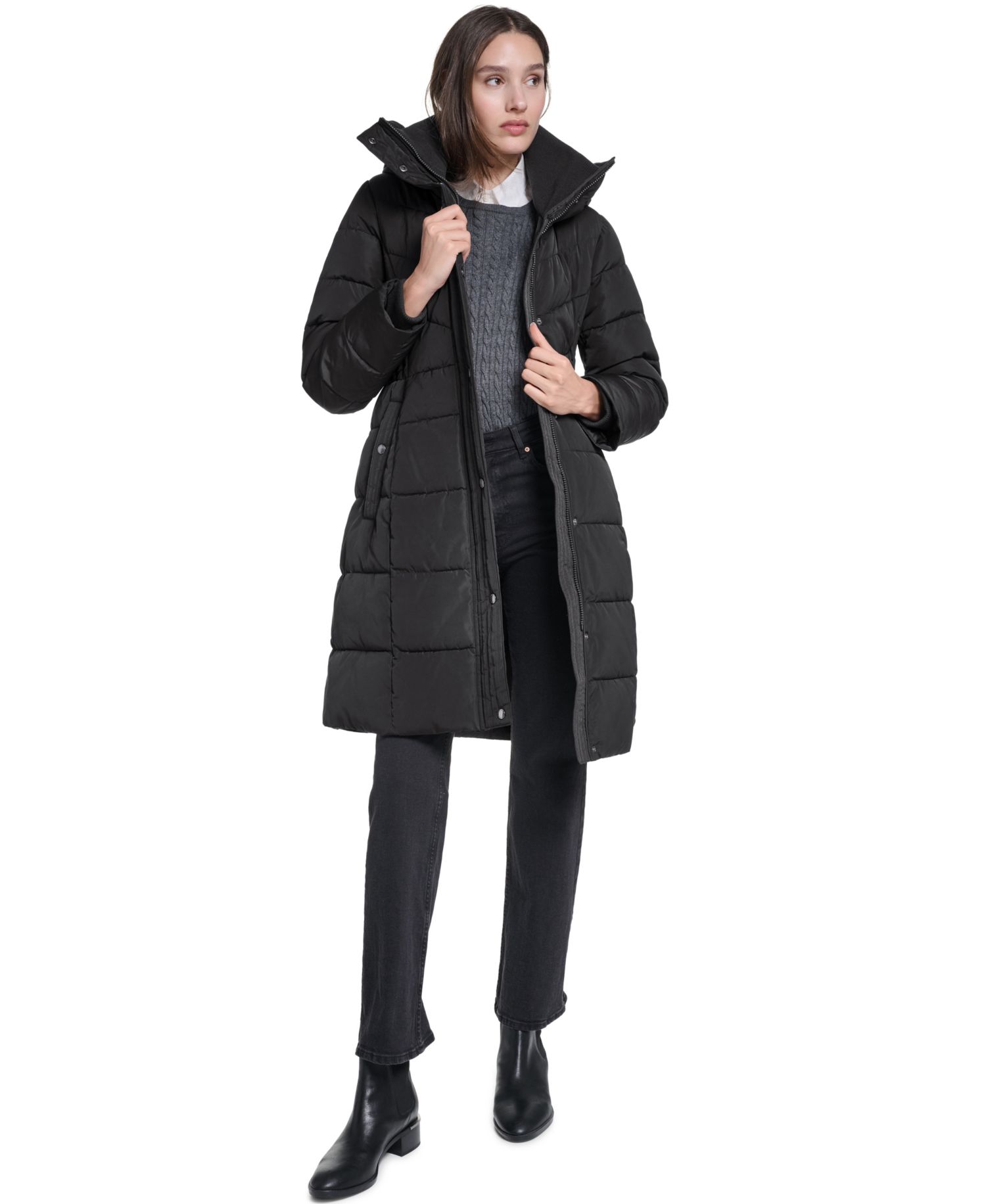 Women's Quilted Puffer Hooded Coat