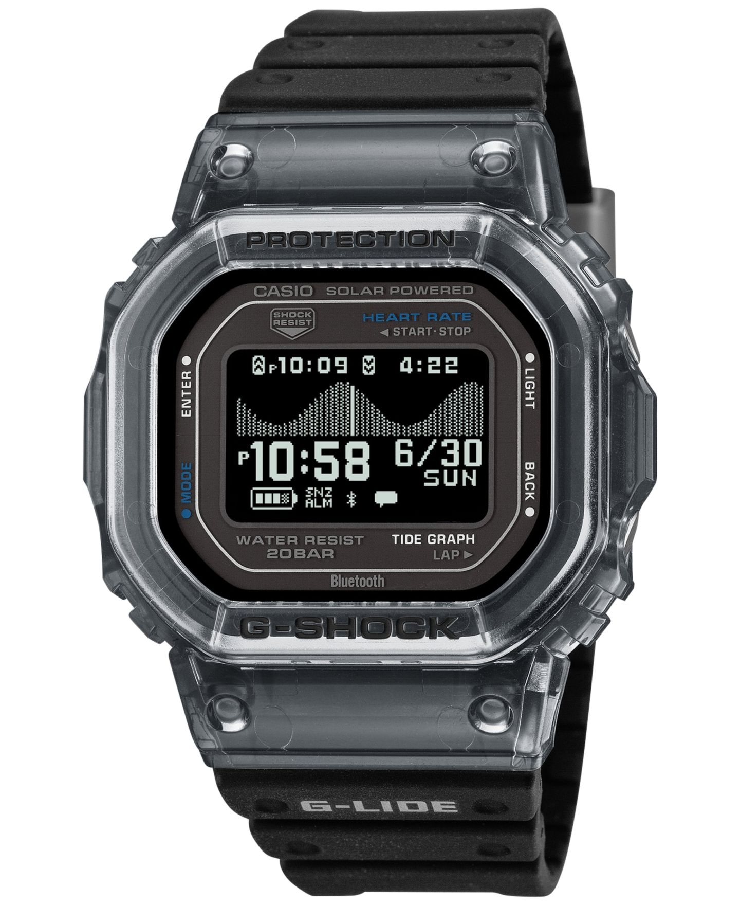 Мужские часы G-Shock Japanese Quartz Black Soft Urethane Watch 51.1mm — фото 1