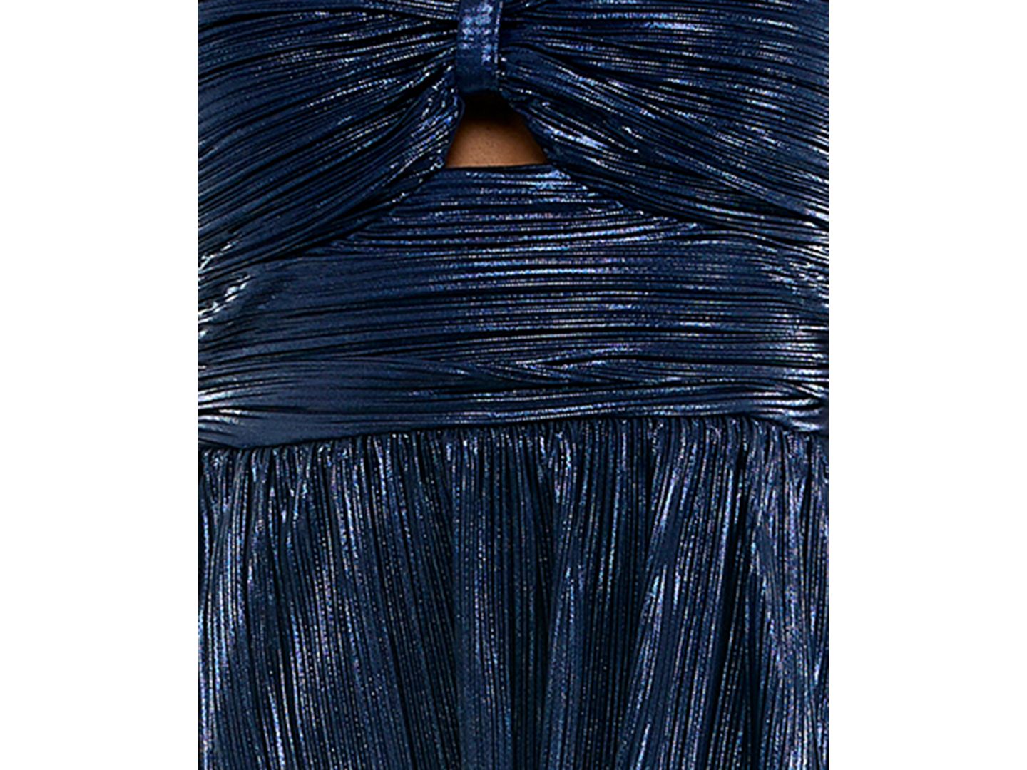 Женское платье Emerald Sundae Juniors' Foil-Pleated Tiered Sweetheart, цвет: Тёмно-синий — фото 4