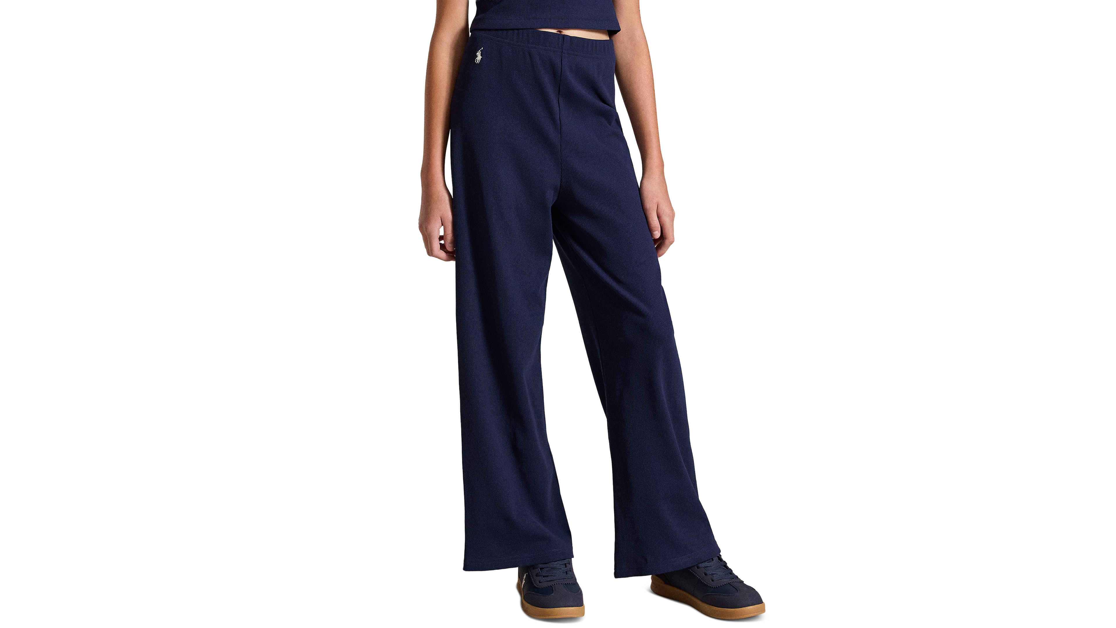 Polo Ralph Lauren Girls' 7-16 Ribbed Wide-Leg Pant