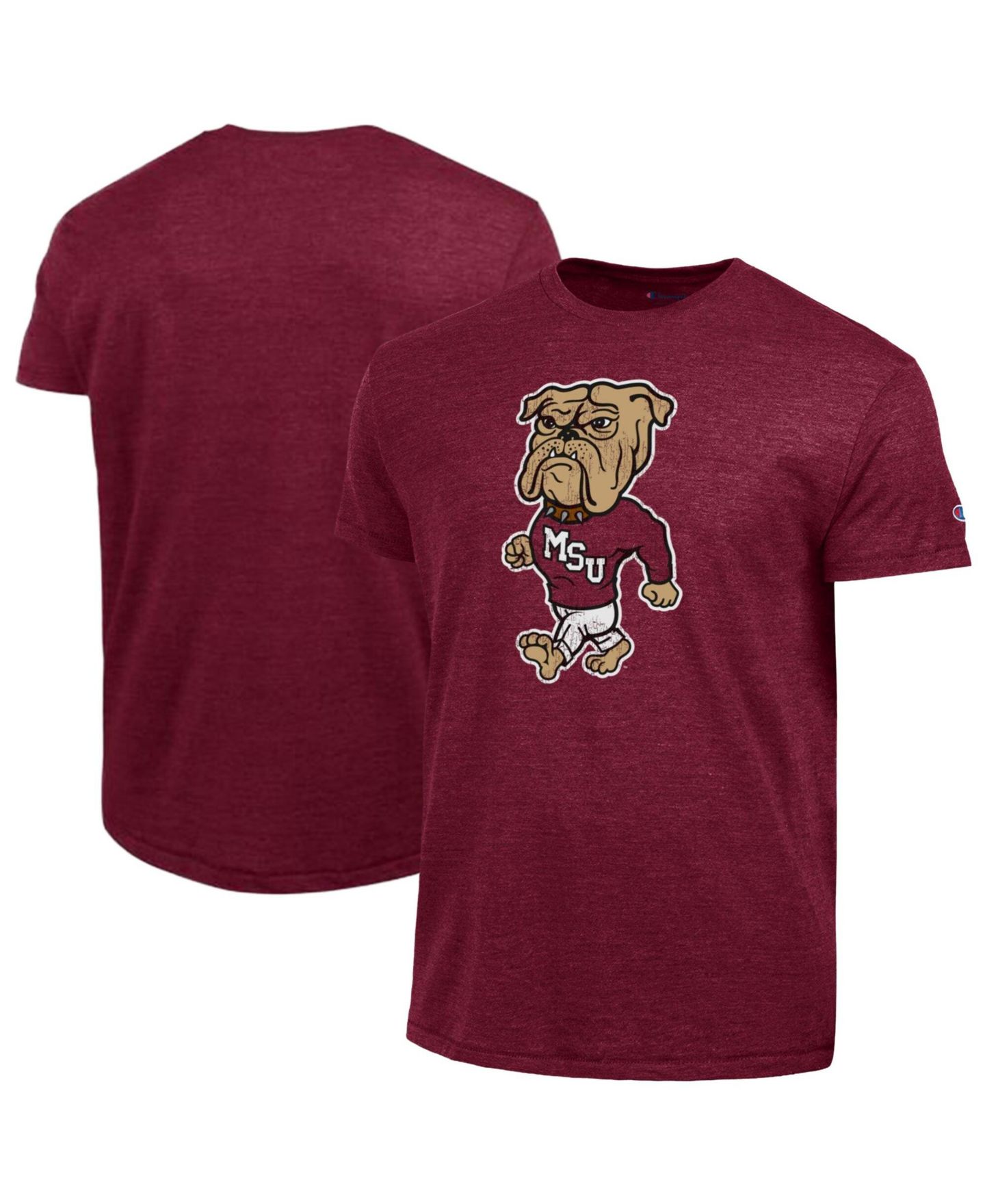 Мужская футболка Champion Maroon Mississippi State Bulldogs Triumph Tri-Blend — фото 1