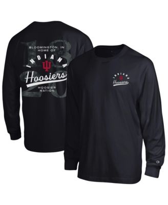Men's Black Indiana Hoosiers Laminated All-Star Long Sleeve T-Shirt