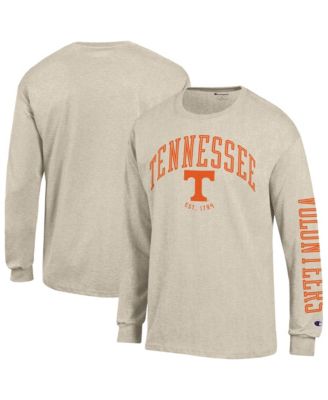 Men's Heather Oatmeal Tennessee  Neutral Arch Long-Sleeve T-Shirt