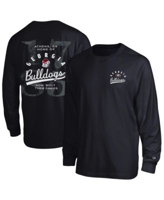 Men's Black Georgia Bulldogs Laminated All-Star Long Sleeve T-Shirt