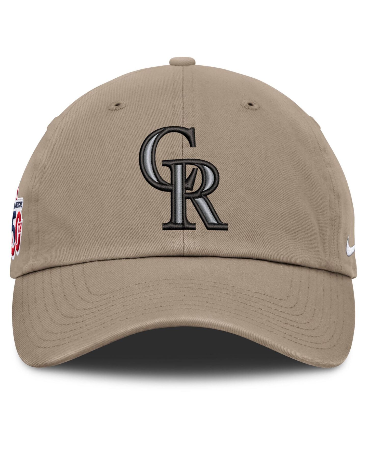 Мужская кепка Nike Khaki Colorado Rockies Celebrating America's 250th Club Adjustable Hat — фото 3