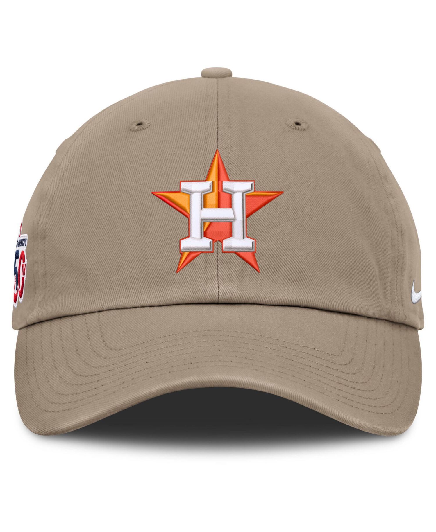 Men's Khaki Houston Astros Celebrating America's 250th Club Adjustable Hat