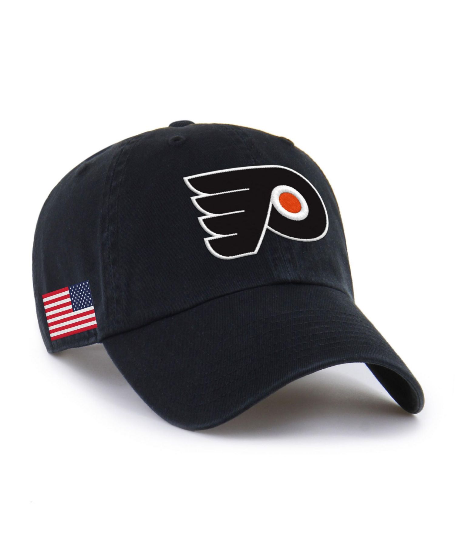 Men's and Women's Black Philadelphia Flyers Heritage Flag Clean Up Adjustable Hat