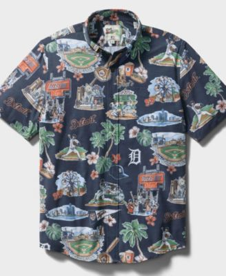 Men's&nbsp;Reyn Spooner Navy Detroit Tigers Scenic Tri-Blend Button-Down Shirt