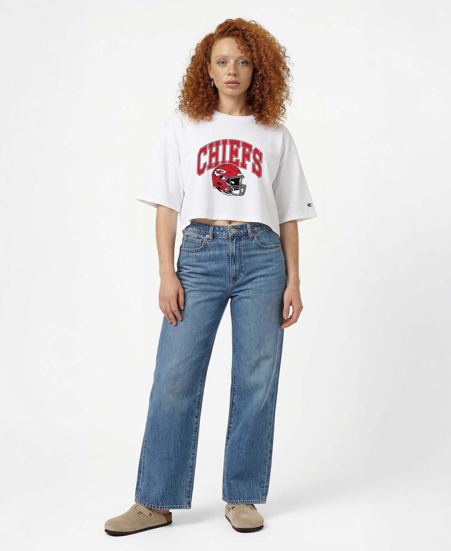 Women's Kansas City Chiefs Cropped Graphic T-Shirt