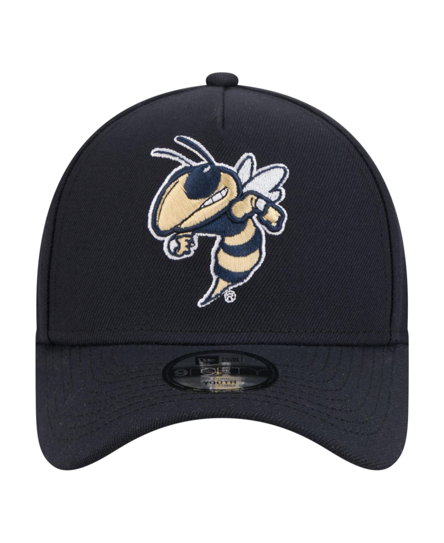 Детские головные уборы New Era Navy Georgia Tech Yellow Jackets 9FORTY A-Frame Adjustable Hat — фото 5