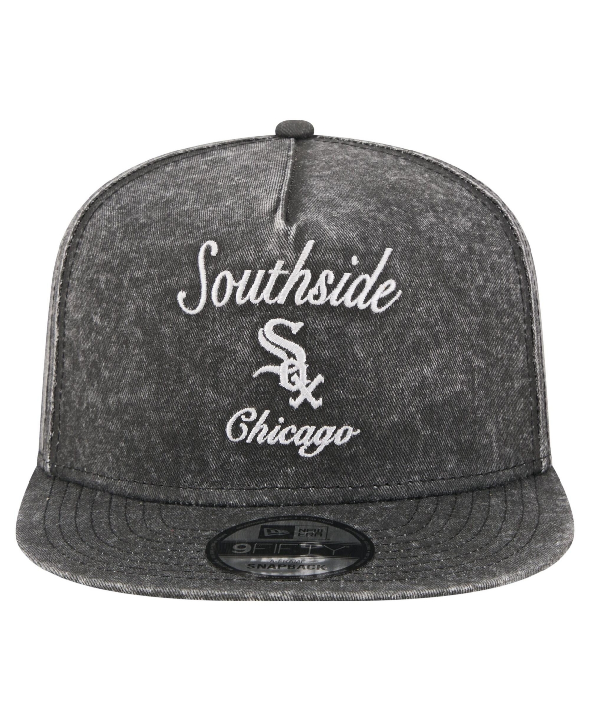 New Era Men's Black Chicago White Sox City Slogan A-Frame 9FIFTY Snapback Hat
