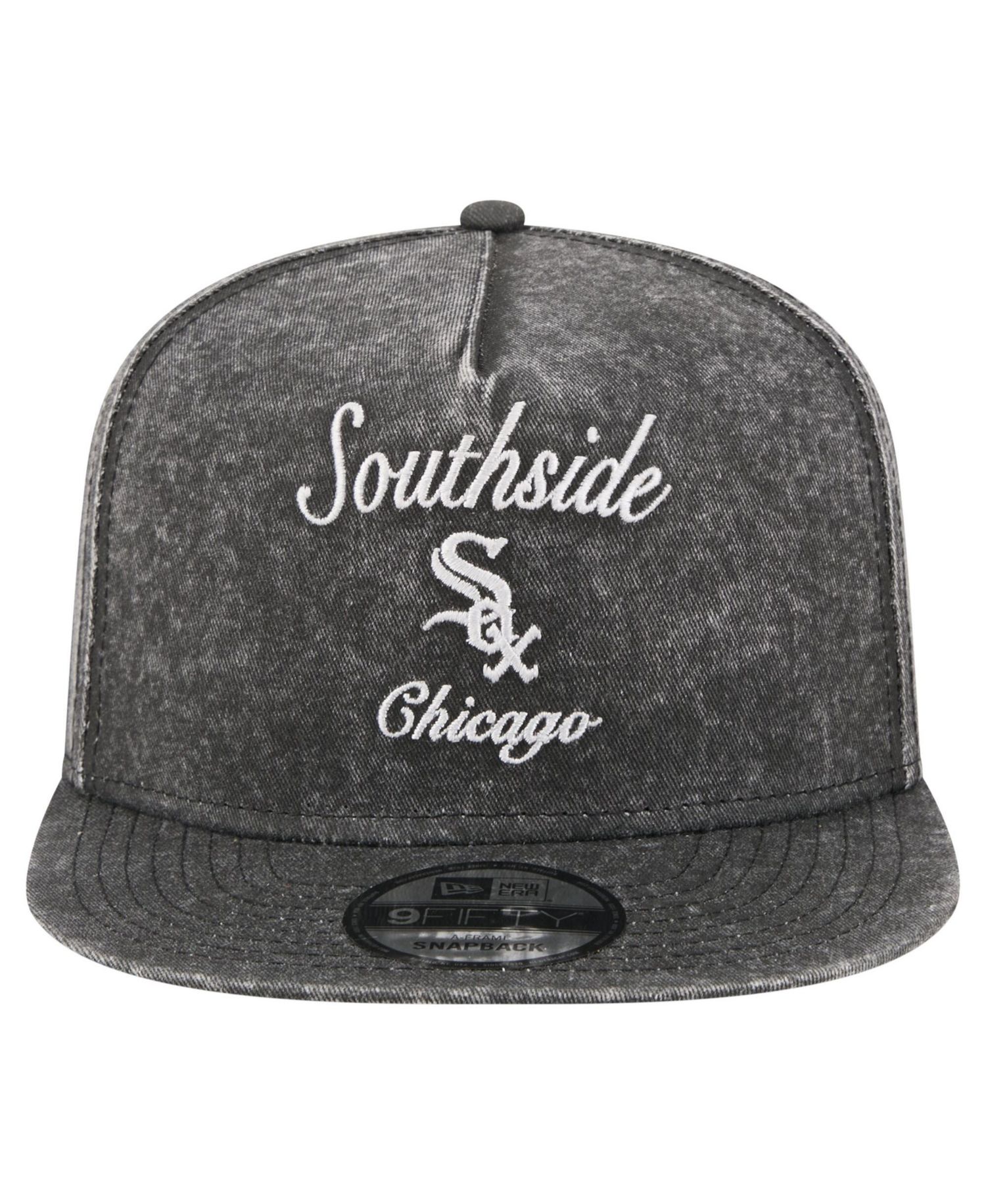 Men's Black Chicago White Sox City Slogan A-Frame 9FIFTY Snapback Hat