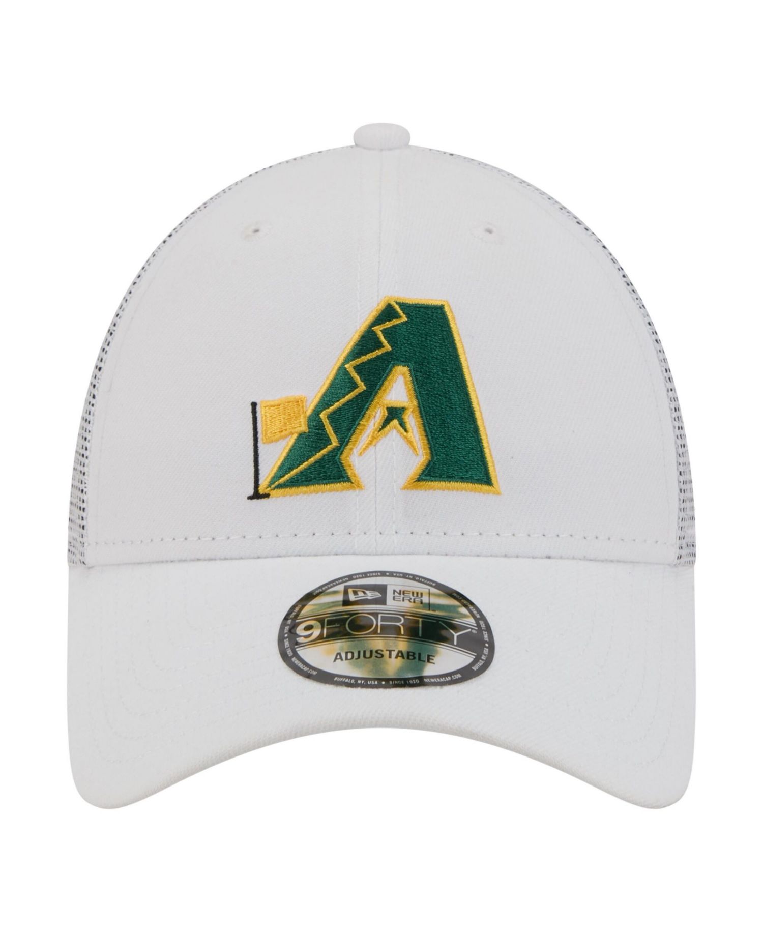 Men's White Arizona Diamondbacks Flag 9FORTY Trucker Adjustable Hat