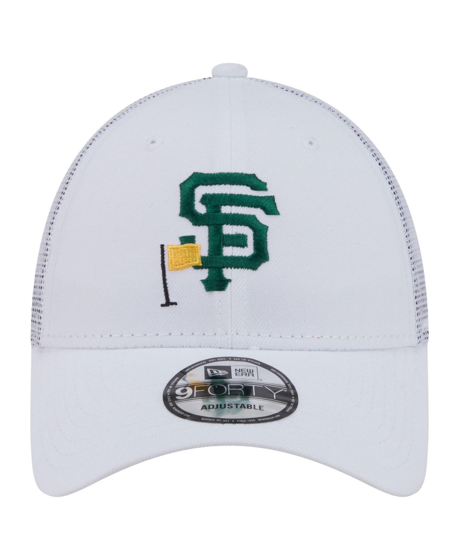 Men's White San Francisco Giants Flag 9FORTY Trucker Adjustable Hat