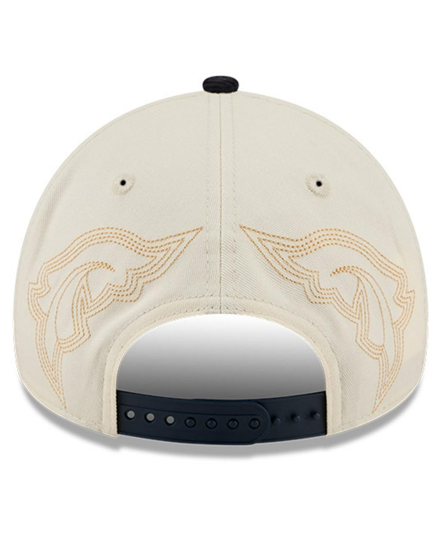 Men's Stone Cleveland Guardians Western Stitch 9FORTY A-Frame Adjustable Hat