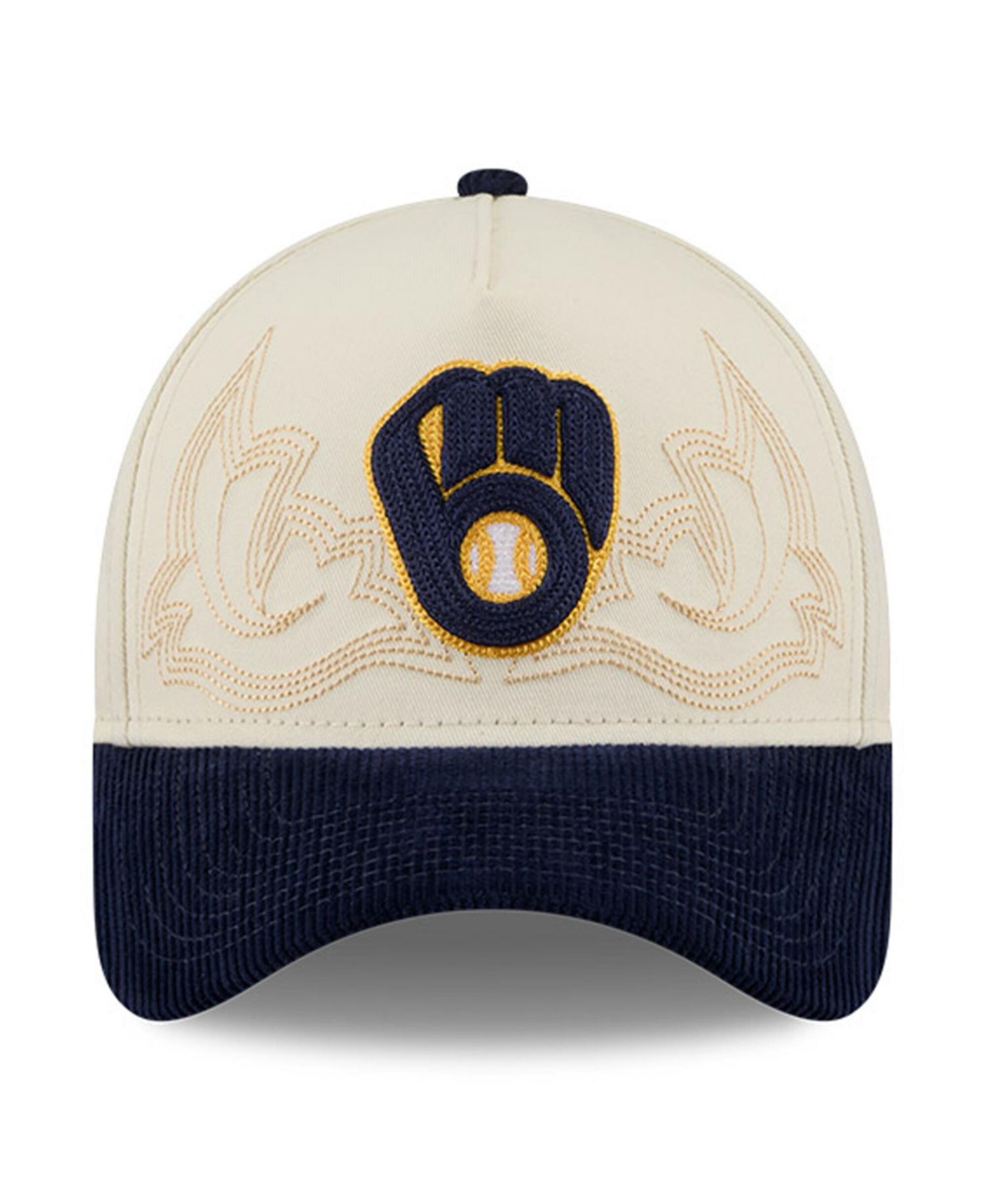 Men's Stone Milwaukee Brewers Western Stitch 9FORTY A-Frame Adjustable Hat