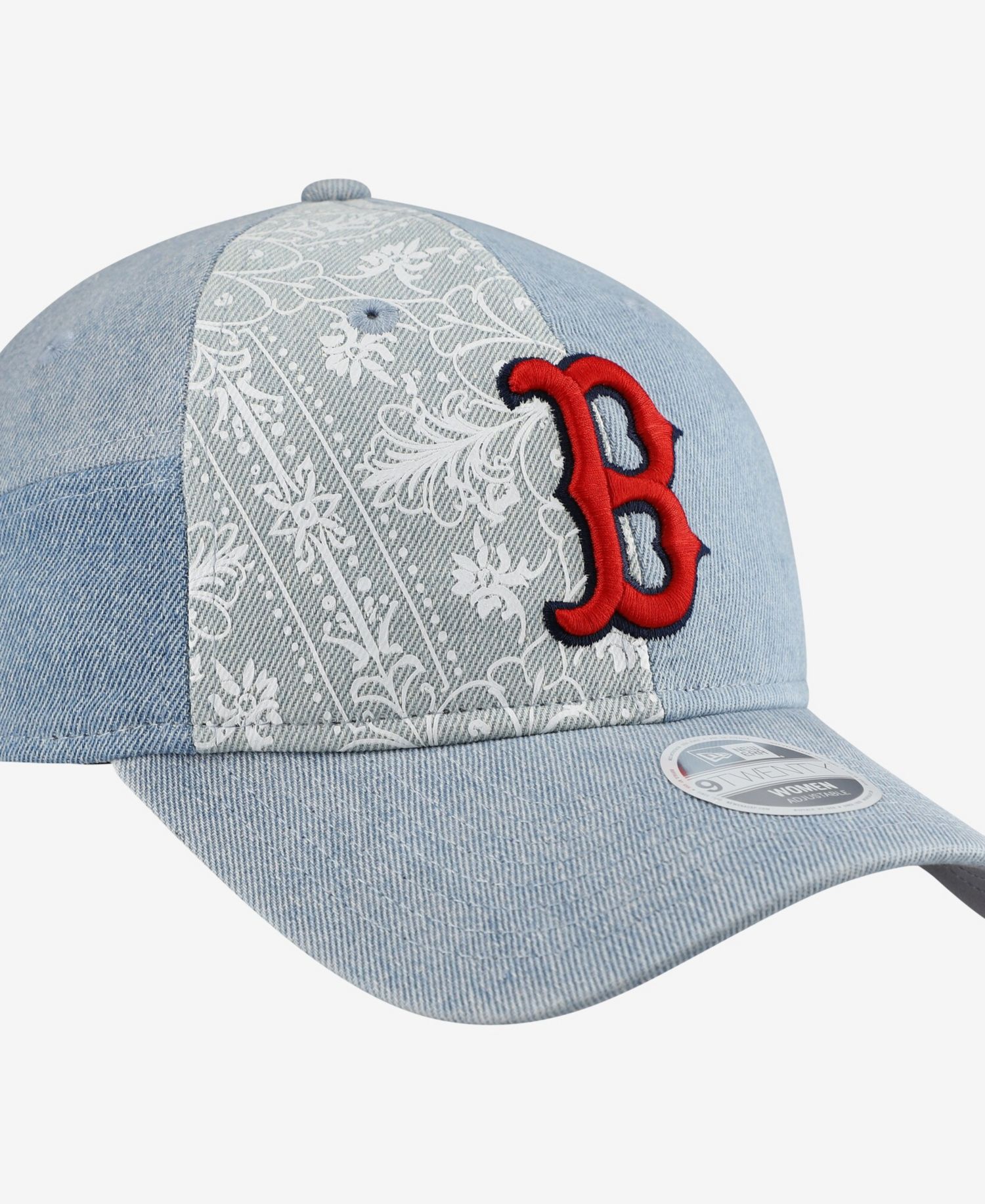Women's Boston Red Sox Denim Patchwork 9TWENTY Adjustable Hat