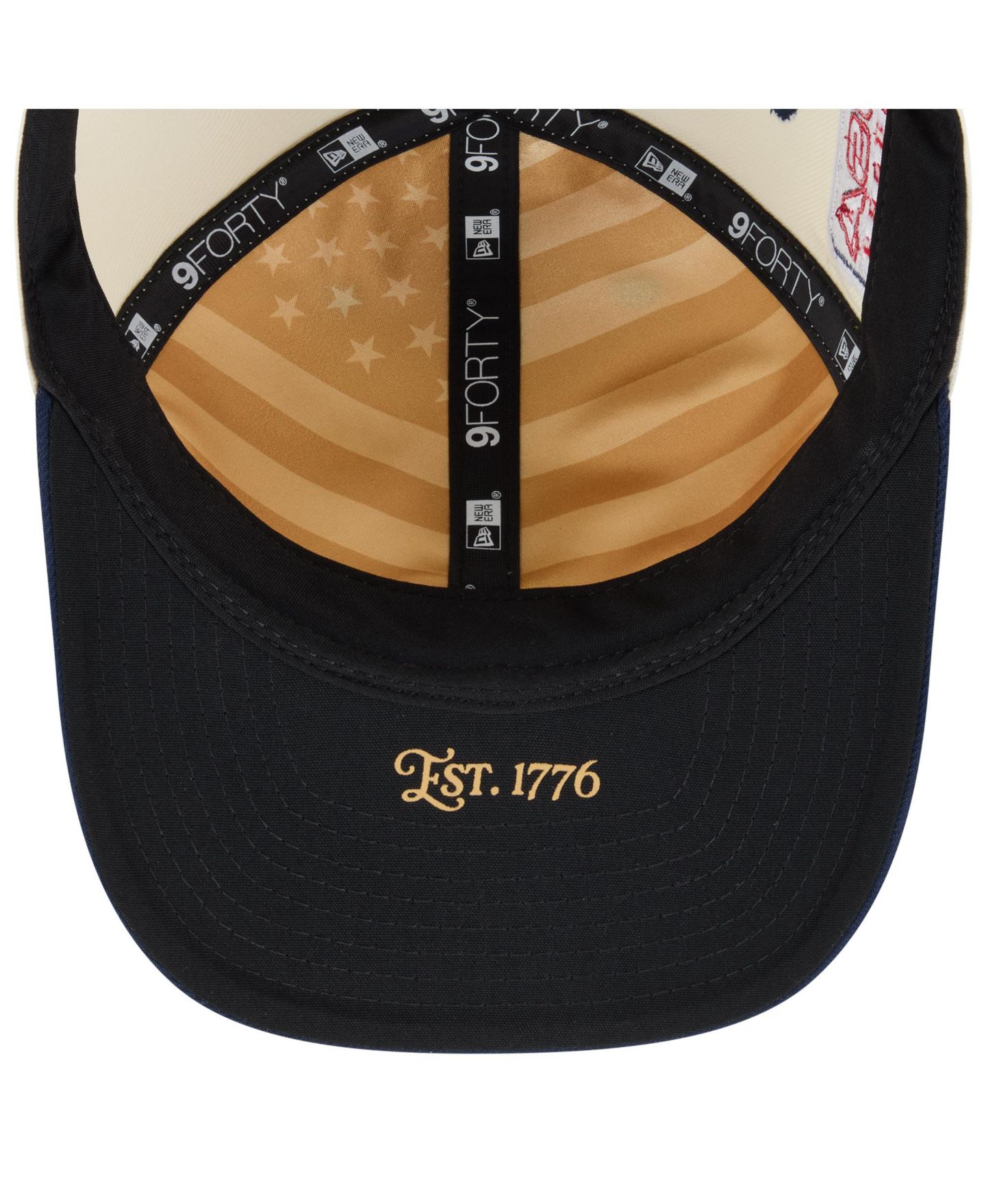 Детская кепка New Era Cream/Navy Detroit Tigers USA 250 9FORTY M-Crown Adjustable Hat — фото 4