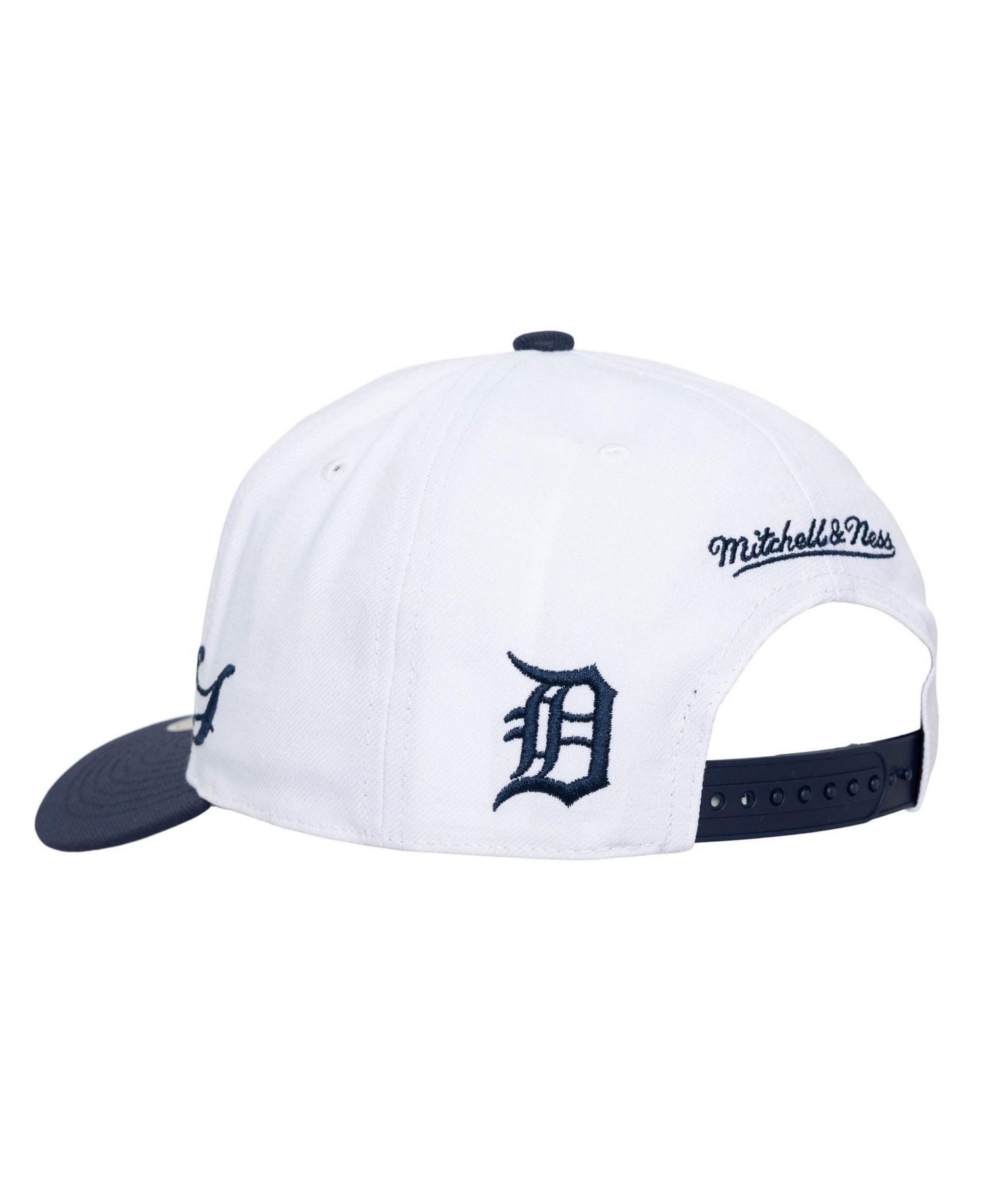 Men's and Women's White/Navy Detroit Tigers XL Script Pro Crown Adjustable Hat