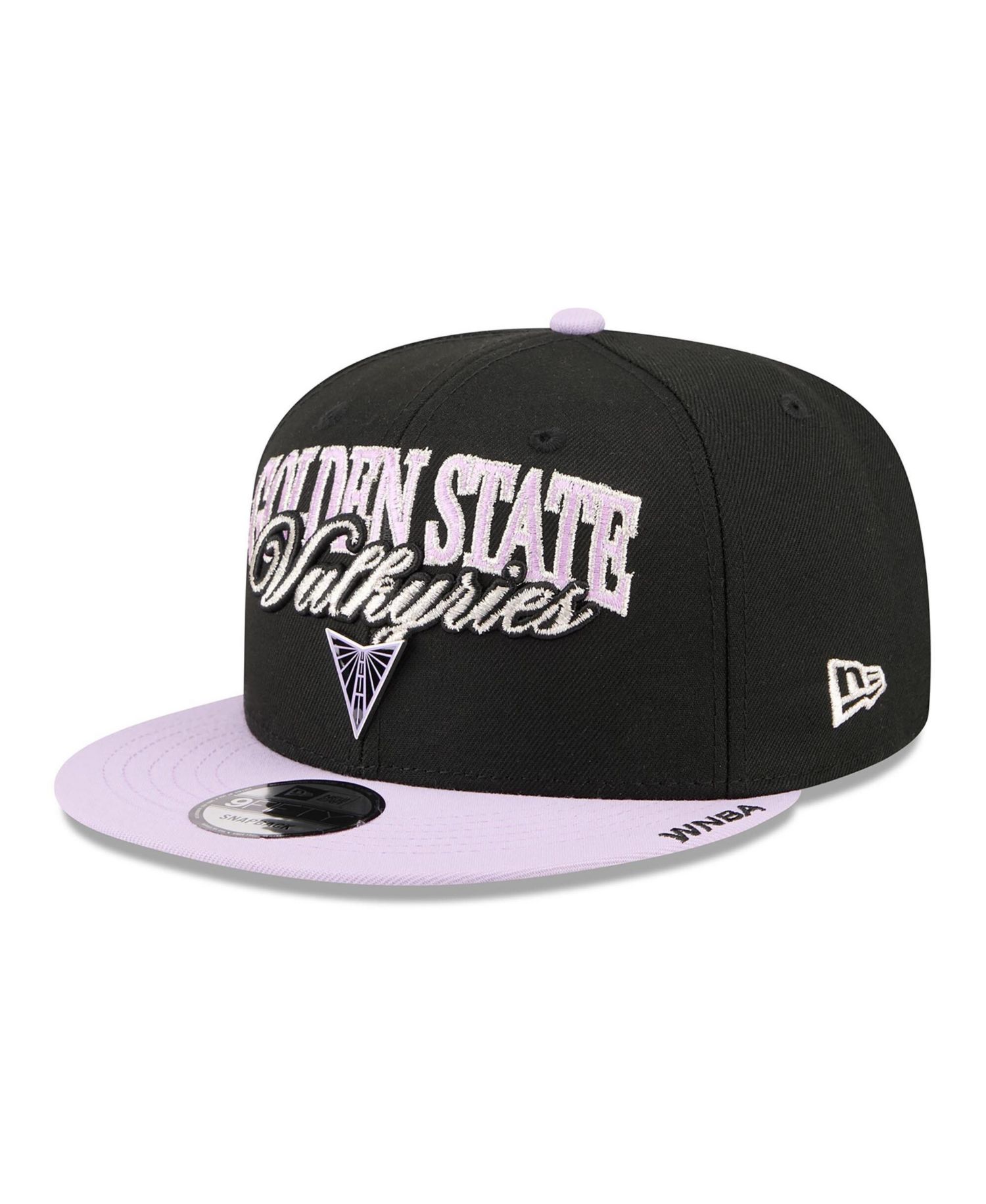 Men's and Women's Eclipse Black/Violet Golden State Valkyries WNBA Tip-Off 2026 Metal Badge A-Frame 9FIFTY Snapback Hat