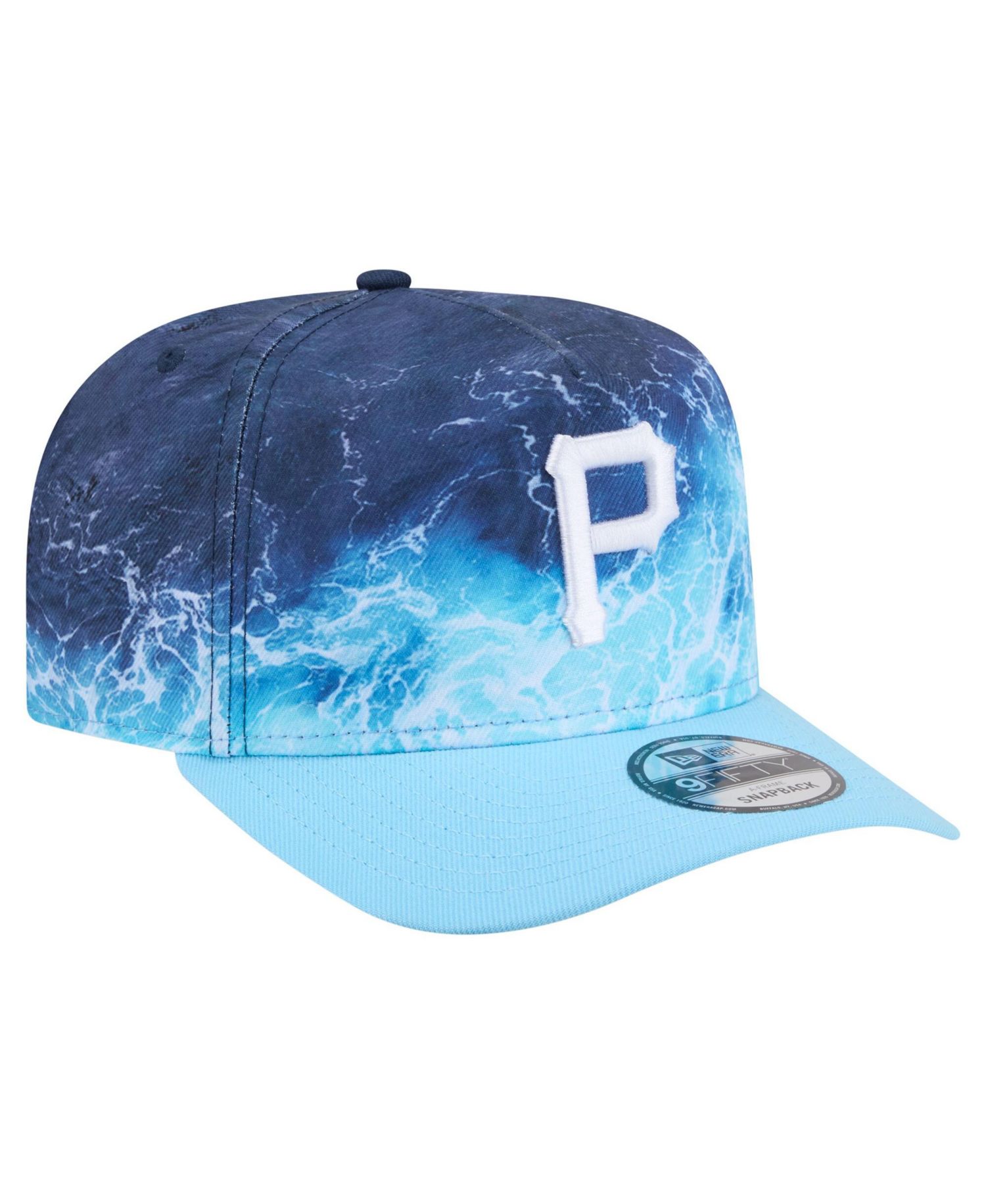 Men's Light Blue Pittsburgh Pirates Deep Water Pre-Curved 9FIFTY A-Frame Snapback Hat