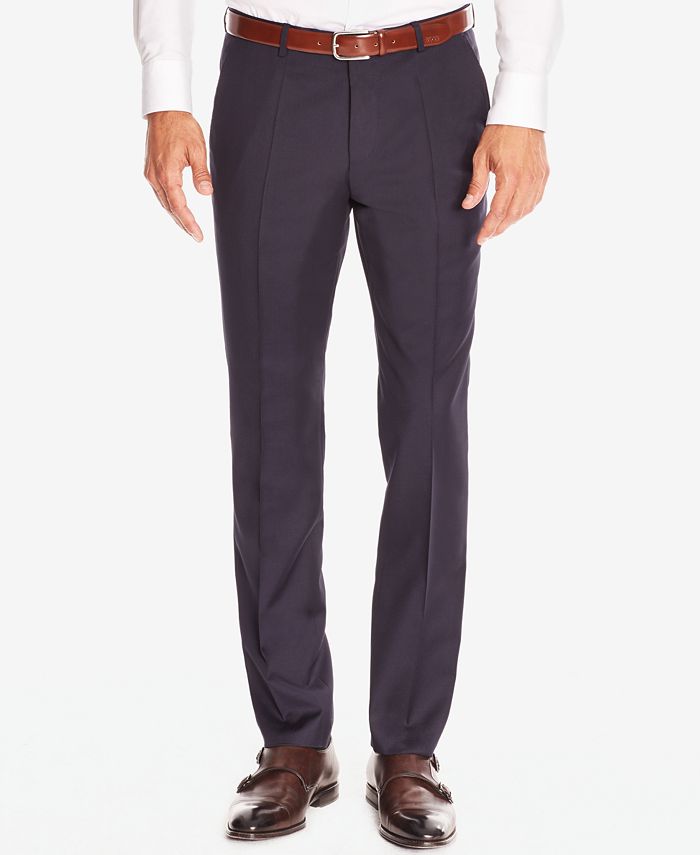 Hugo Boss BOSS Men's Regular/Classic-Fit Virgin Wool Dress Pants - Macy's