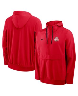 Men's Black Ohio State Buckeyes 2026 Sideline Anorak Half-Zip Hooded Jacket