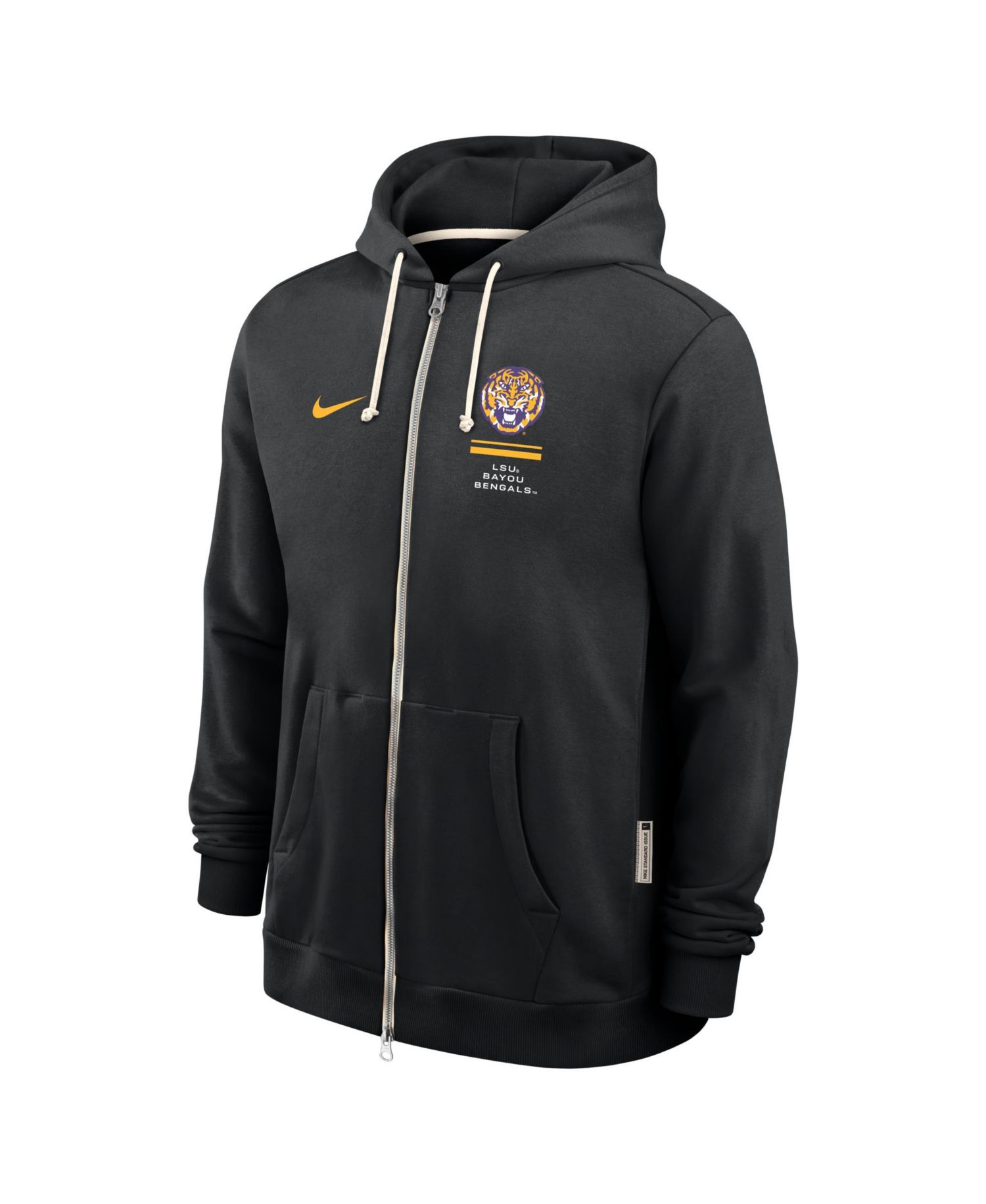 Men's Black LSU Tigers 2026 Sideline Standard Issue Dri-FIT Full-Zip Hoodie