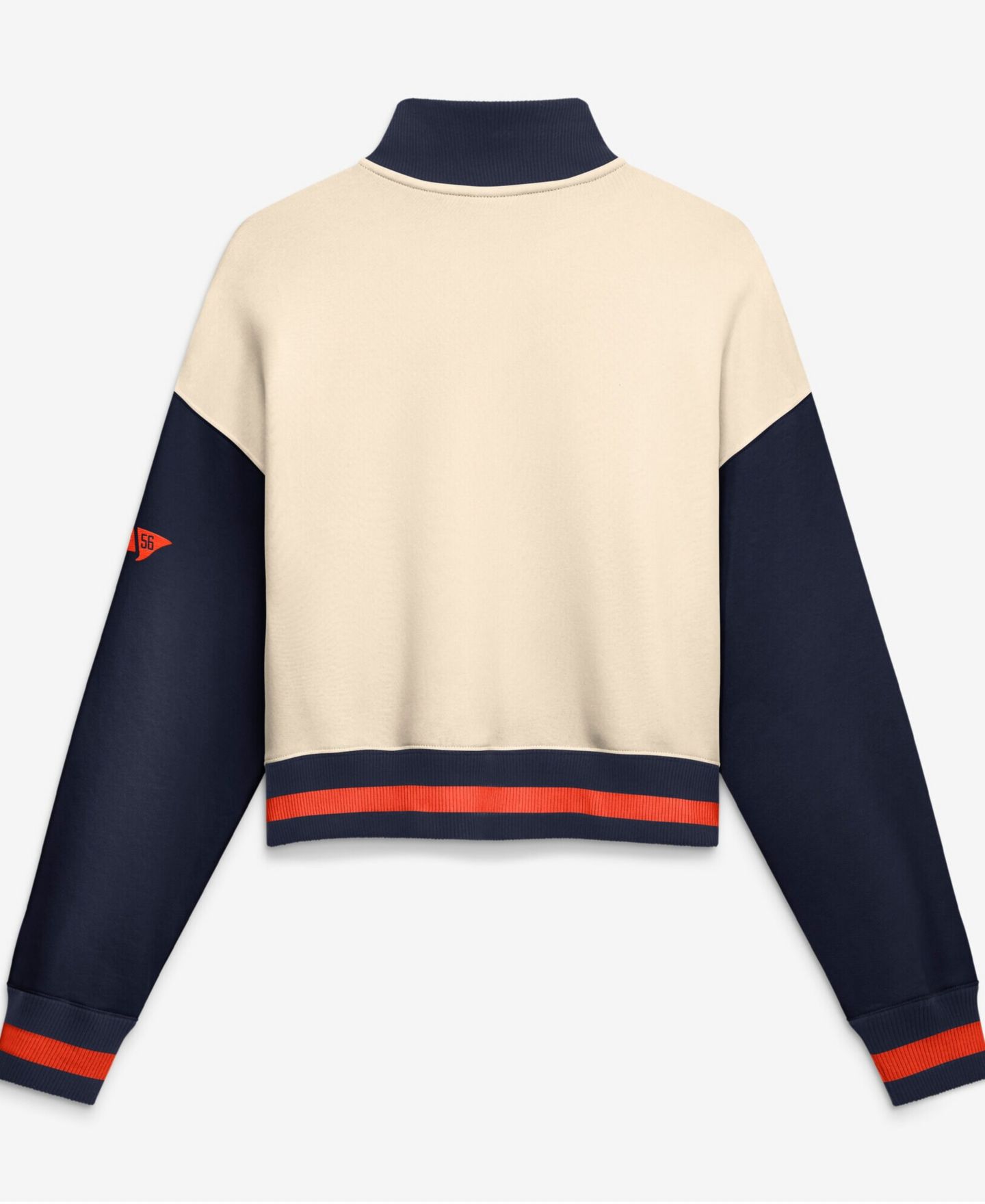 Женский укороченный свитшот Nike Auburn Tigers оверсайз на молнии 1/4, хлопок и полиэстер — фото 2