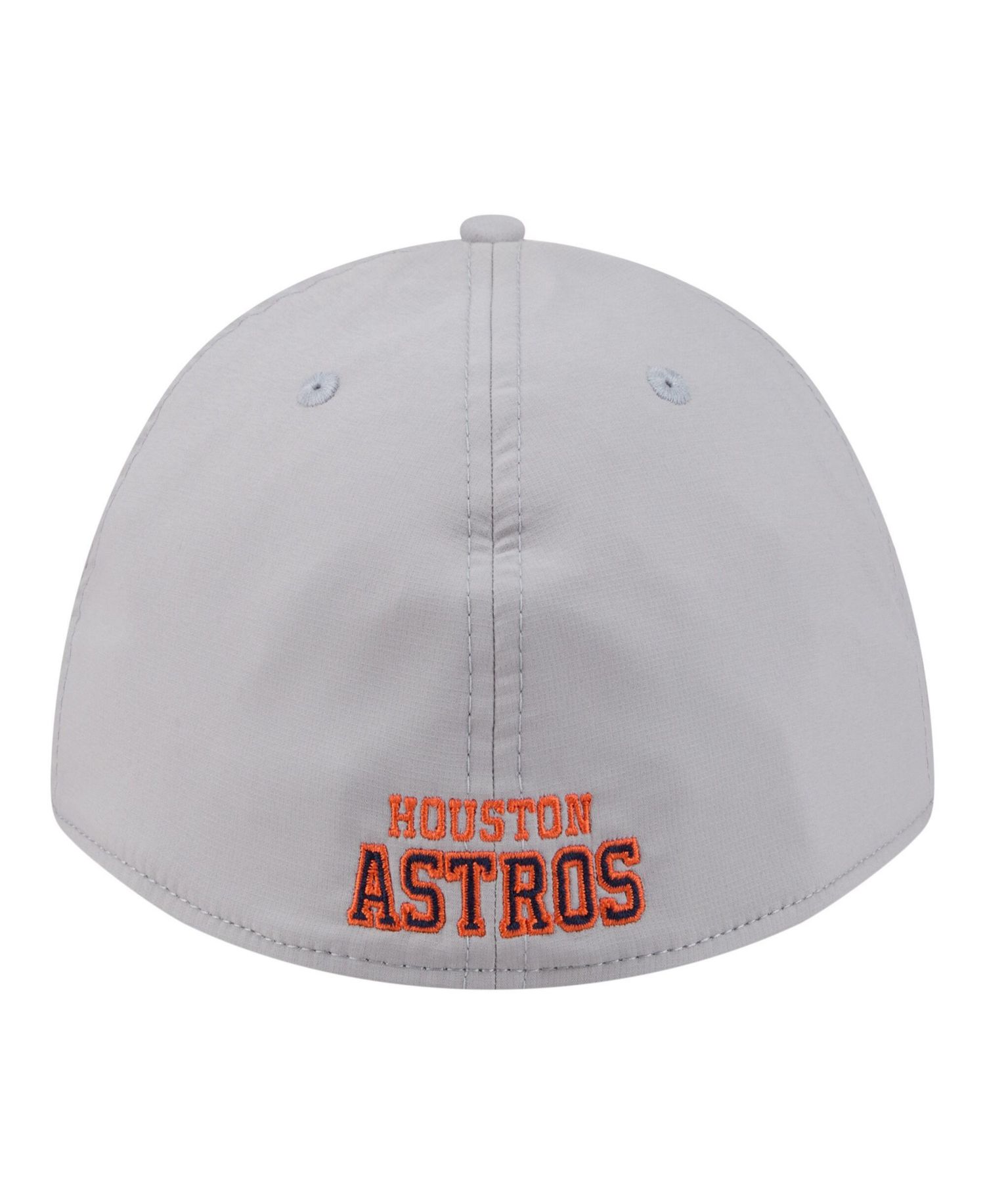 Men's Gray Houston Astros Patch 39THIRTY A-Frame M-Crown Perforated Flex Hat