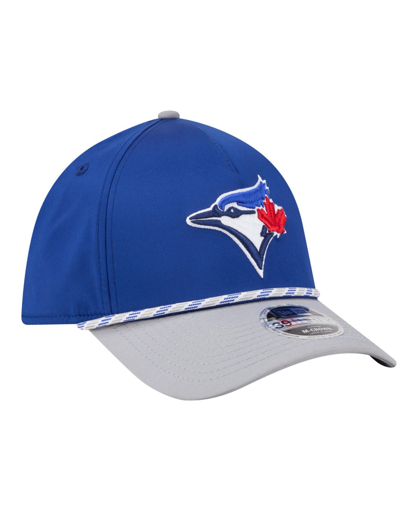 Мужская кепка New Era Royal/Grey Toronto Blue Jays Rope M-Crown A-Frame 39THIRTY Flex Hat — фото 4