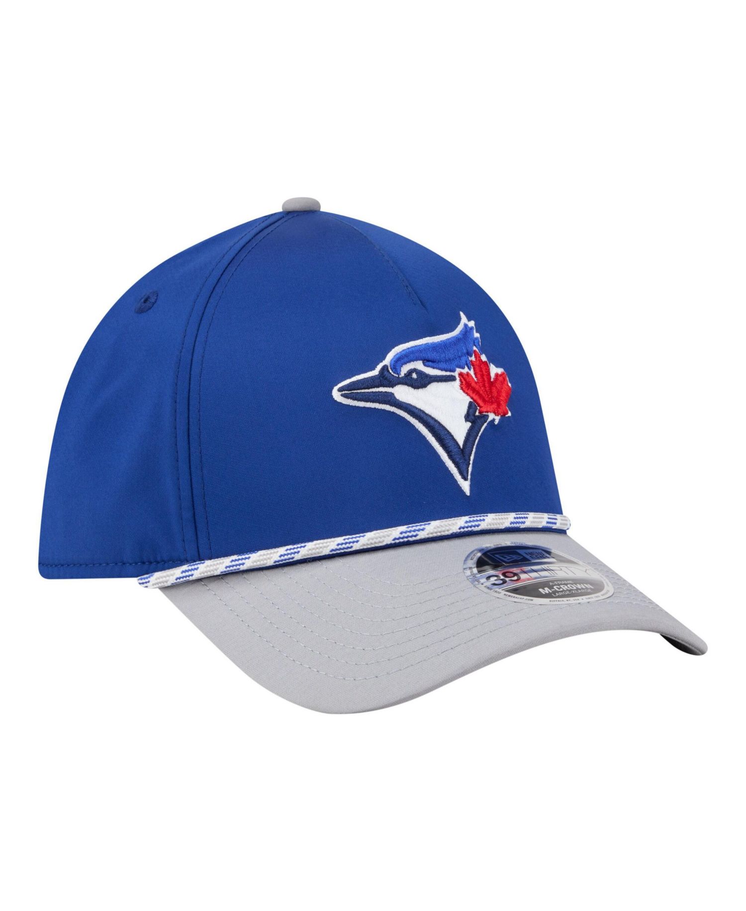 Men's Royal/Grey Toronto Blue Jays Rope M-Crown A-Frame 39THIRTY Flex Hat