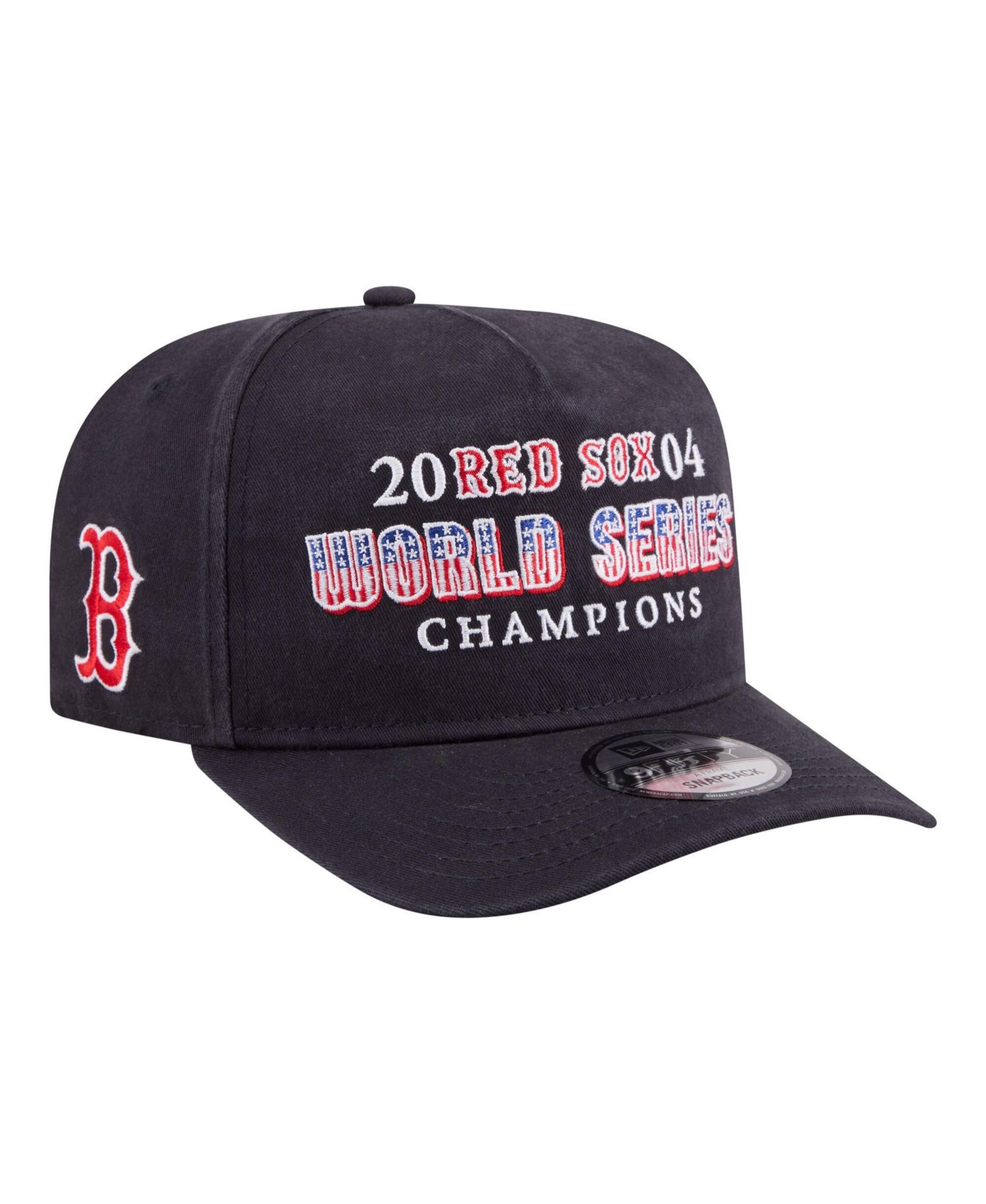 Men's Navy Boston Red Sox 2004 World Series Champions Historic 9FIFTY A-Frame Snapback Hat