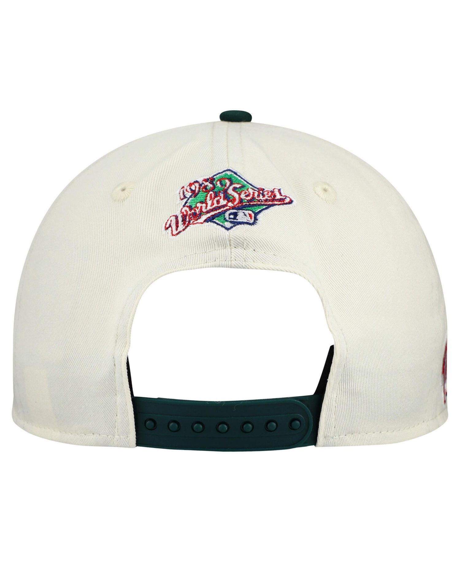 Men's Cream/Green Oakland Athletics World Series 9FORTY M-Crown A-Frame Adjustable Hat
