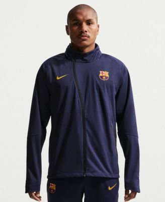 Men's Blue Barcelona Strike Shield Full-Zip Hooded Rain Jacket