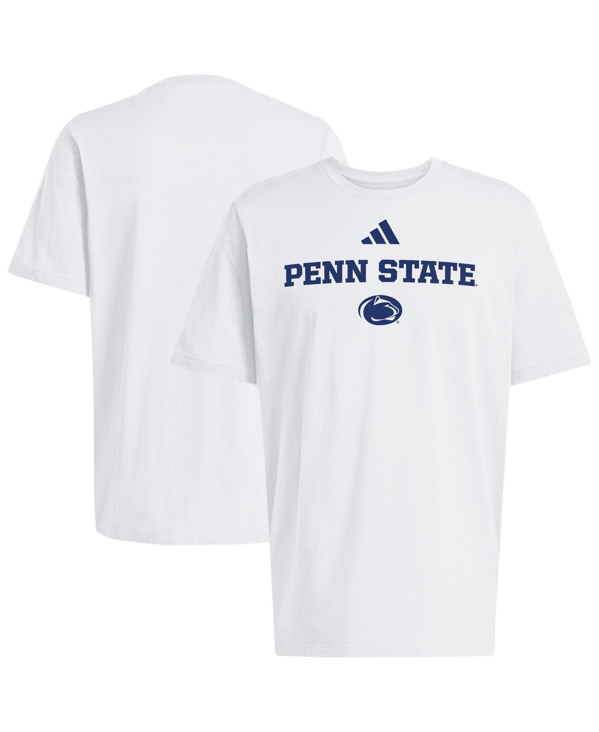 Adidas Men's White Penn State Nittany Lions Wordmark Cotton T-Shirt - White