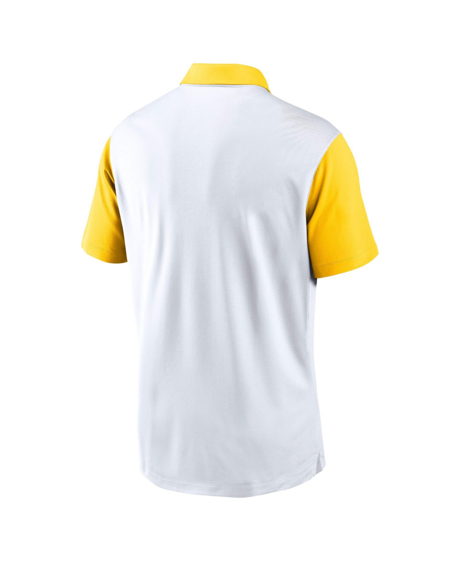 Men's White/Maize Michigan Wolverines Athletic Prep Alt Logo Vapor Dri-FIT Polo Shirt