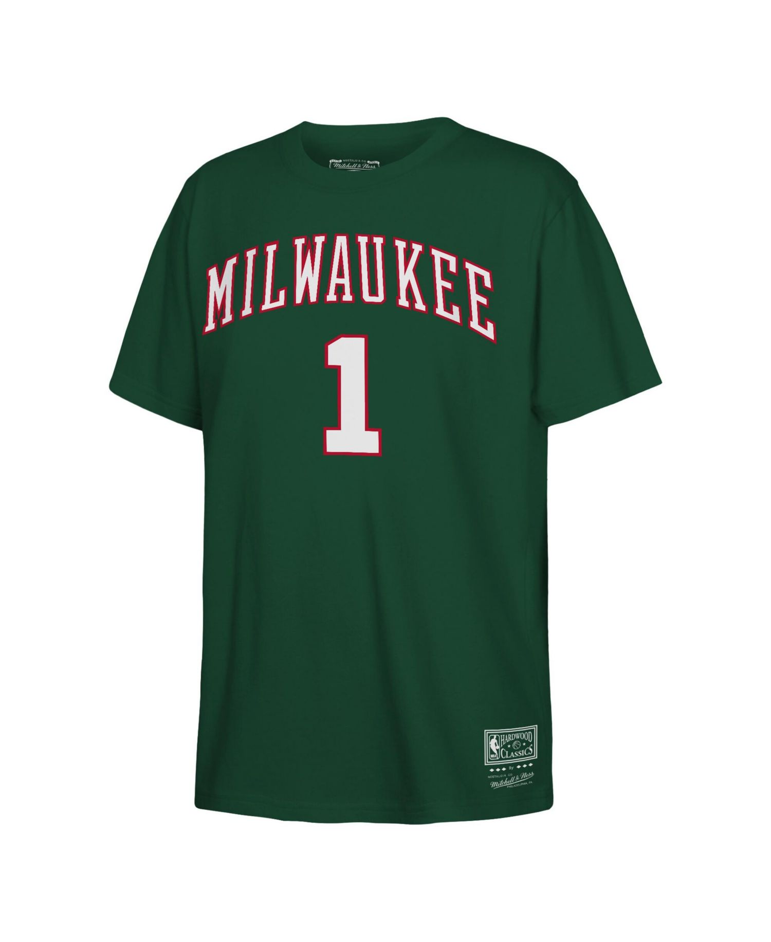 Big Boys and Girls Oscar Robertson Hunter Green Milwaukee Bucks Hardwood Classics Name & Number T-Shirt