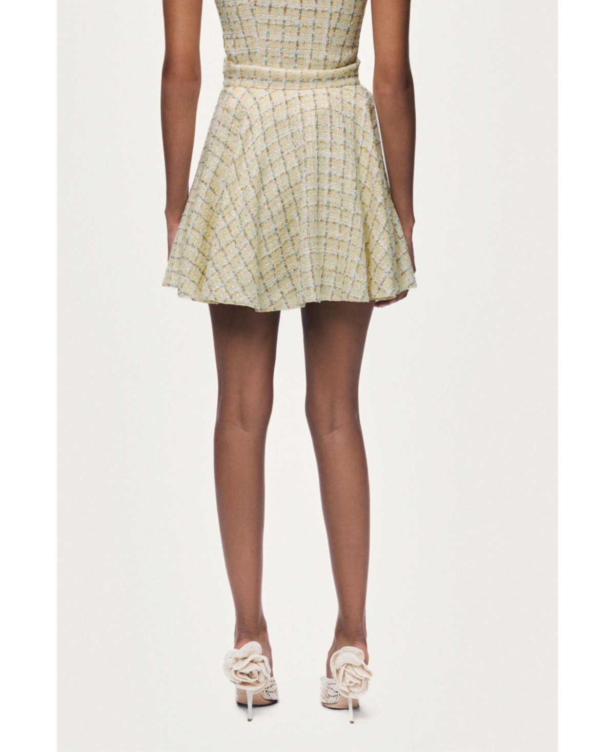 Nocturne Women's Ruffle Tweed Mini Skirt